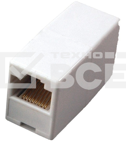Проходной адаптер Rexant, RJ-45(8P-8C), UTP неэкранированный, категория 5e, (гнездо-гнездо)