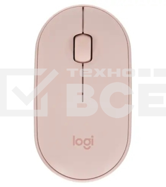 Мышь беспроводная Logitech Pebble M350 розовый, 1000 dpi, радиоканал, Bluetooth, USB, кнопки - 3
