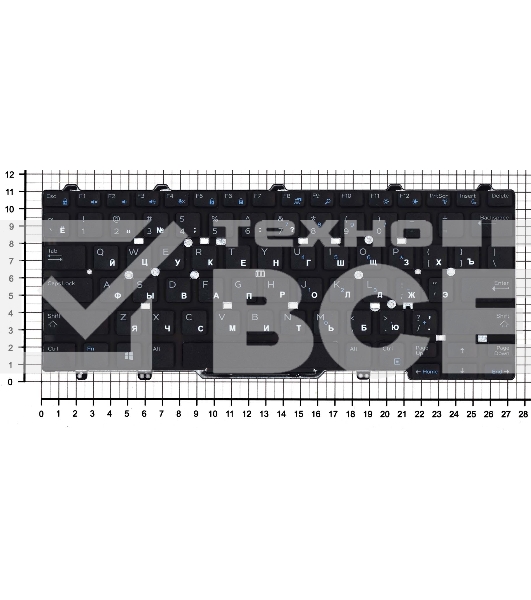 Клавиатура для ноутбука Dell Latitude E5470 E7470 черная без рамки и указателя