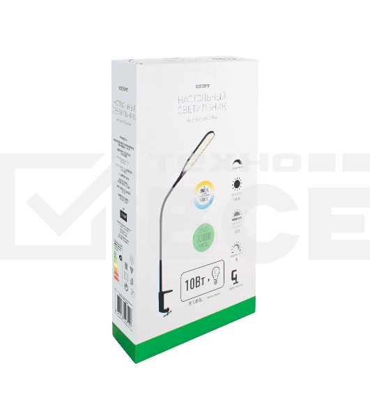 Светильник настольный СТАРТ CT87, 10Вт, 500Лм, 3500-6000K, 1.5м, черный