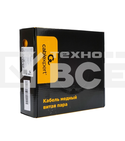 Кабель Cablexpert (RU) FTP indoor 4x2x0.51, медный, кат.5e, однож., 100м, box, серый
