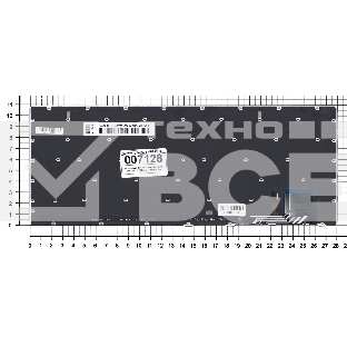 Клавиатура для ноутбука Samsung 740U3E NP740U3E серебристая