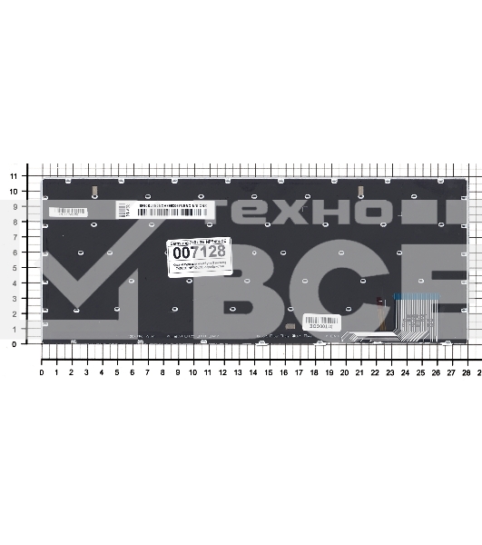 Клавиатура для ноутбука Samsung 740U3E NP740U3E серебристая