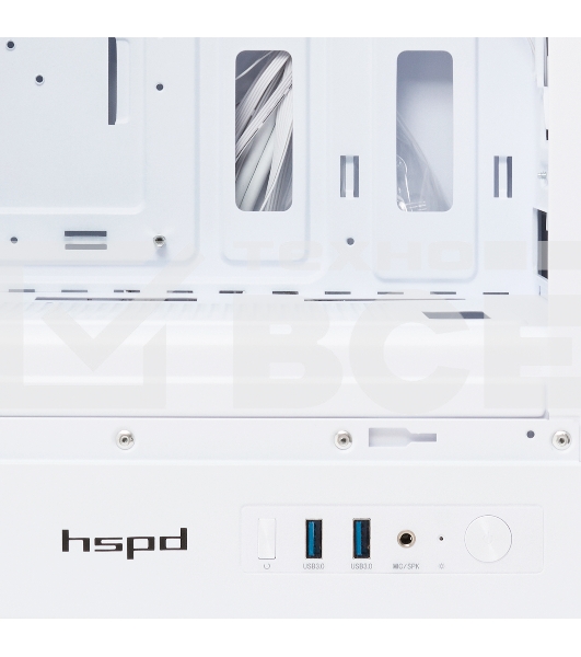 Компьютерный корпус HSPD M510, Mesh Mid Tower, белый, TG, 0.5 SPCC, 4x120мм ARGb ATX, mATX, mITX 180/280/160мм 1x2.5