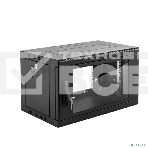 Шкаф коммутационный ЦМО (ШРН-9.650-9005) настенный 9U 600x658мм пер.дв.стекл 200кг черный 600мм 180град., фото2