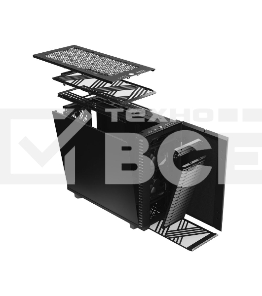 Корпус Fractal Design DEFINE 7 BLACK / mid tower / E-ATX / 3x140mm fans inc. / FD-C-DEF7A-01
