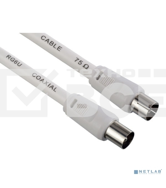 Кабель ТВ вилка - ТВ розетка PERFEO длина 10 м. (T5005)