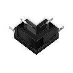 Коннектор угловой для корпуса в натяжной потолок Magnetic 220V 100*100*61 GL1043 BK черный (соединители в комплекте), фото6