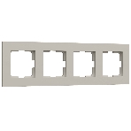 Рамка на 4 поста Slab (дымчатый софт) W0042917, фото 1