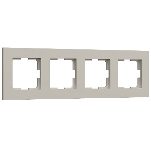 Рамка на 4 поста Slab (дымчатый софт) W0042917