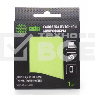 Салфетки Cactus CS-MF01 Микрофибра для деликатного ухода за любыми типами поверхностей, 18x18 см