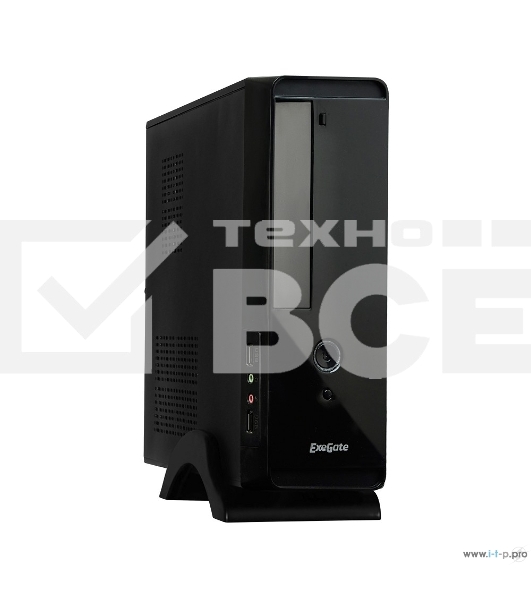 Компьютерный корпус Exegate EX268701RUS MiniITX Exegate MI-209 Black, miniITX/mATX, <M450, 80mm>, 2*USB, Audio