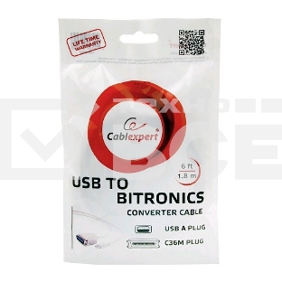 Переходник Gembird Конвертер Bitronics ->USB порт CUM-360, C36M/USBAM, 1.8м, блистер CUM-360