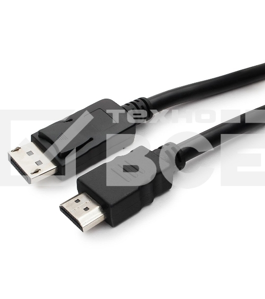 Кабель CablexpertDisplayPort->HDMI, 10м, 20M/19M, черный, экран, пакет