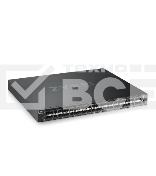 Коммутатор ZYXELXGS4600-52F AC L3 Managed Switch, 48 port Gig SFP, 4 dual pers. and 4x 10G SFP+, stackable, dual PSU AC