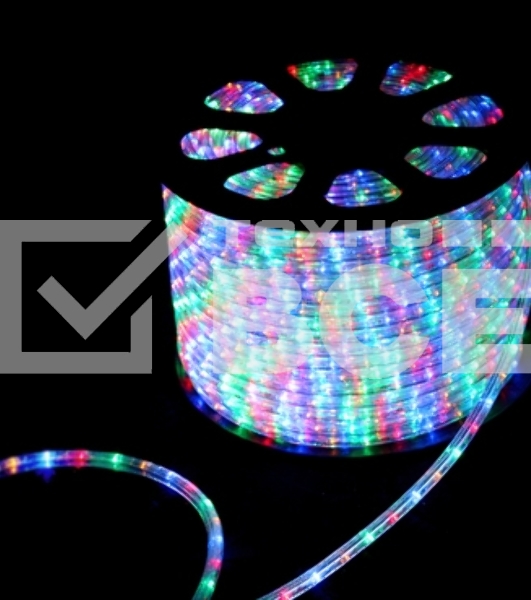 Шнур светодиодный Дюралайт чейзинг круглый 13мм 30LED/м мульти 2Вт/м 220В IP54 (уп.100м) NEON-NIGHT 121-329-6