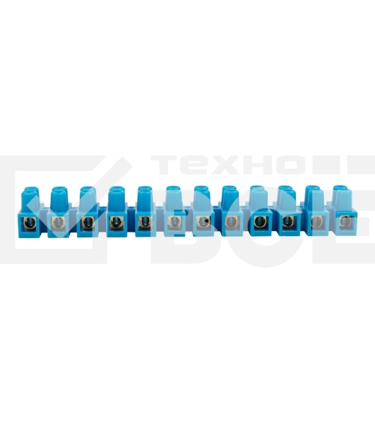Клеммная винтовая колодка KВ-12 4-12, ток 16 A, полиэтилен синий Rexant (10 шт./уп.)