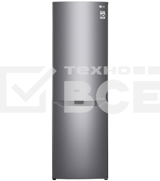 Холодильник LG GA-B419SDJL серый двухкамерный 223/79л морозилка снизу, No Frost