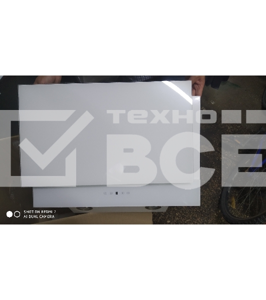 Вытяжка каминная Elikor Жемчуг 60П-700-Е4Д перламутровый/белое стекло управление: сенсорное (1 мотор)