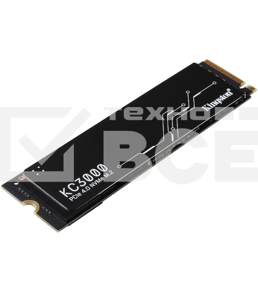 Накопитель SSD Kingston KC3000, 4Tb, PCIe 4.0 x4, M.2 2280, NVMe, R/W 7000/7000, с радиатором