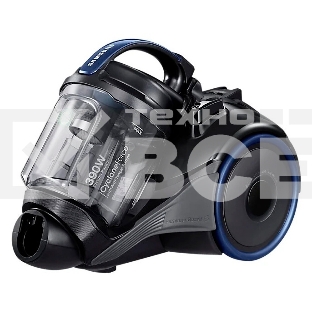 Пылесос Samsung VC15K4136HB/EV черный/синий, 390/1500 Вт, уборка сухая, пылесборник контейнер 1.3 л