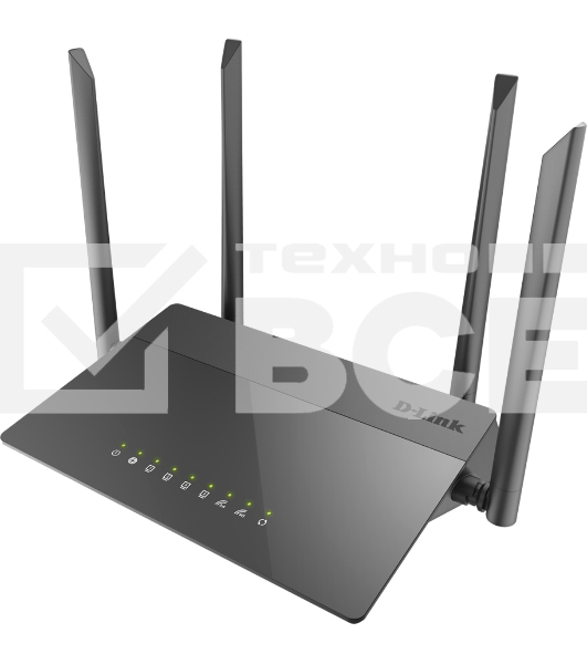 Маршрутизатор беспроводной D-Link DIR-841/RU/A1B, Wireless AC1200 Dual-Band Router with 1 10/100/1000Base-T WAN port and 410/100Base-TX LAN ports.802.11b/g/n compatible, 802.11AC up to 866Mbps,1 10/100/1000Base-T WAN port, 4