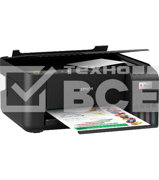 МФУ струйный Epson L3250 (C11CJ67412/C11CJ67418/C11CJ67405/C11CJ67408/C11CJ67503/C11CJ67508/C11CJ67523), A4, цветное, печ. до 33 стр/мин. (ч/б)  до 15 стр/мин. (цвет), скан. до 11 стр/мин. (ч/б) 28 стр/мин. (цвет), 1440 x 5760 dpi (печать) 1200x2400dpi (с