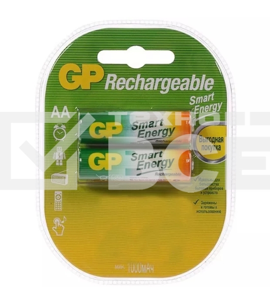 Аккумулятор GP Smart Energy 100AAHCSV AA NiMH 1000mAh (2шт)
