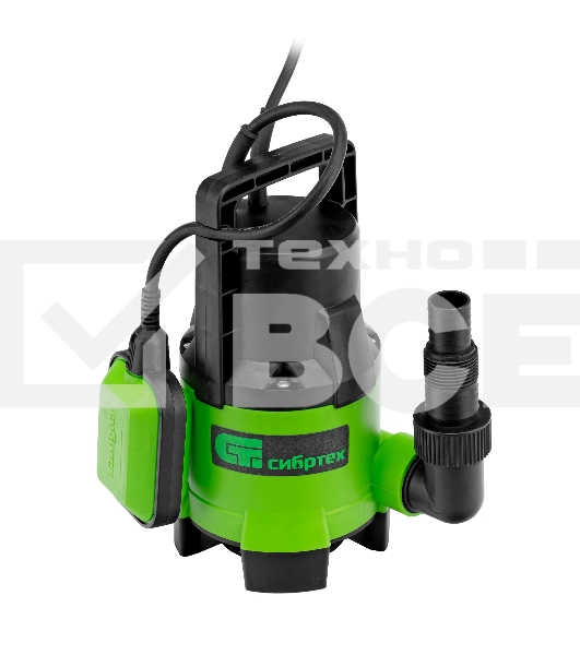 Дренажный насос Сибртех для грязной воды СДН650-35 650 Вт напор 8 м 11000 л/ч