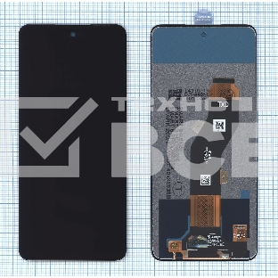 Дисплей для Tecno Spark 20C (BG7n) в сборе с тачскрином черный