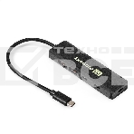 USB-Хаб (концентратор) 4-в-1 ExeGate DUB-2C2P/10G (кабель-адаптер USB 3.2 Gen2 Type C --> 2xUSB3.2 Gen2 Type-A (10G)/2xUSB3.2 Gen2 Type-C (10G), SuperSpeed+ USB 10Gbps, Plug&Play, черный), фото2