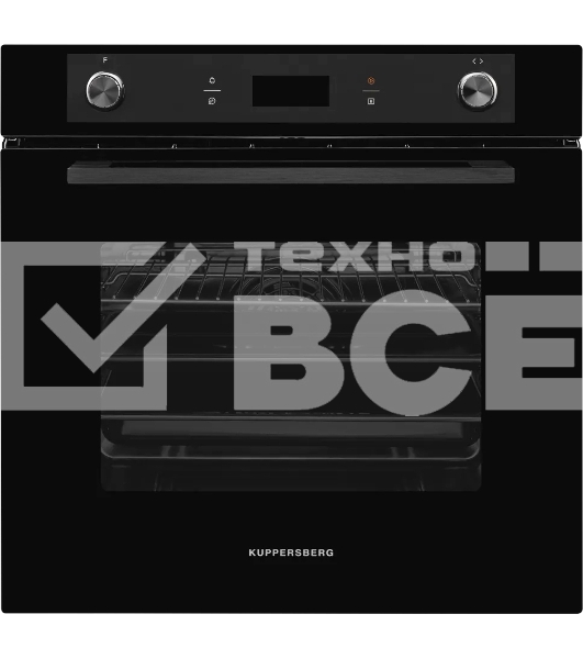 Встраиваемый духовой шкаф Kuppersberg HM 629 Black 60 см, 70 л, 9 режимов, гидролизная очистка, черный