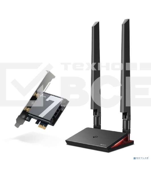Трехдиапазонный беспроводной PCI Express-адаптер Wi-Fi 7 TP-Link Archer TBE550E BE9300 с поддержкой Bluetooth 5.4