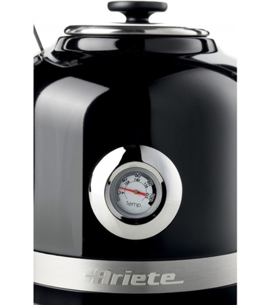 Электрочайник Ariete Moderna 2854/02 черный, 1.7 л, 2000 Вт, скрытый нагревательный элемент