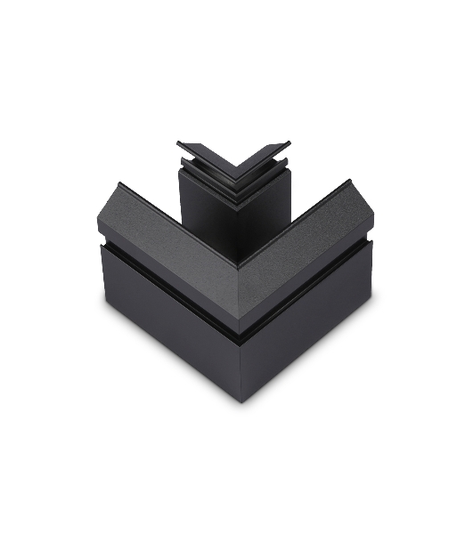 Коннектор угловой для корпуса в натяжной потолок Magnetic 220V 100*100*61 GL1043 BK черный (соединители в комплекте)