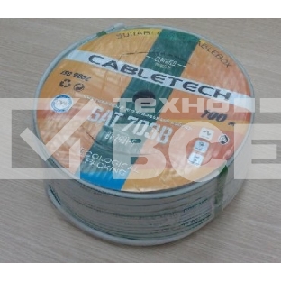 Кабель коаксиальный PROconnect CABLETECH (01-2431-6)SAT 703B+CU/Al/CU, 75 Ом, 100м., белый AT 703B+CU/Al/CU, 75 Ом, 100м., для установки спутниковой телевизионной системы, белый