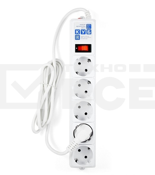 Сетевой фильтр Powercube SPG-B-6-WHITE 1.9м (5 розеток) белый (коробка)