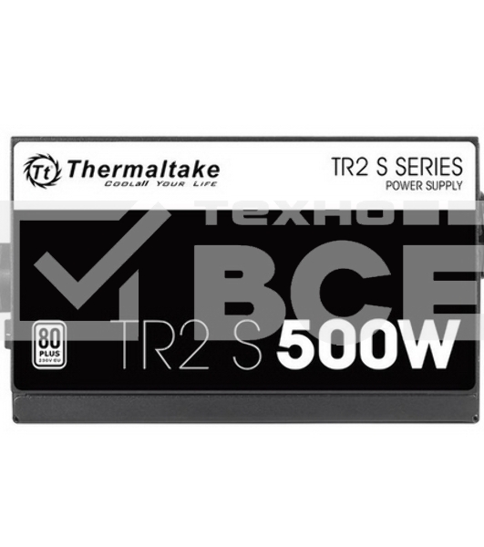 Блок питания Thermaltake TR2 S (PS-TRS-0500NPCWEU-2), 500Вт, 80 PLUS, 120мм, черный