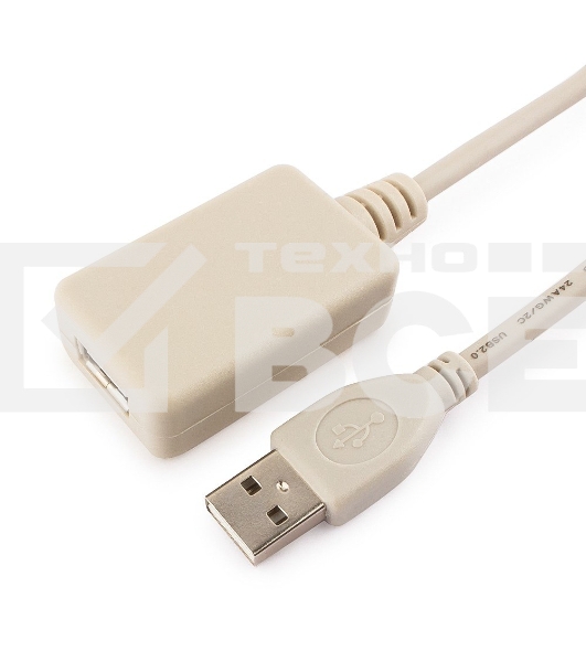 Кабель Gembird UAE016 USB 2.0 кабель удлинительный !!!Активный!!! 4.8м AM/AF