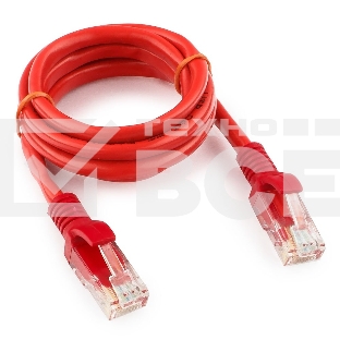 Патч-корд UTP Cablexpert кат.5e, 1м, литой, многожильный (красный)