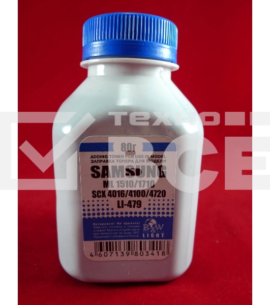 Тонер SAMSUNG ML-1510/1710/1610/1615/2010/2015, SCX 4016/5112/4520/4720/4100 (фл, 80г) B&W Light фас Рос.