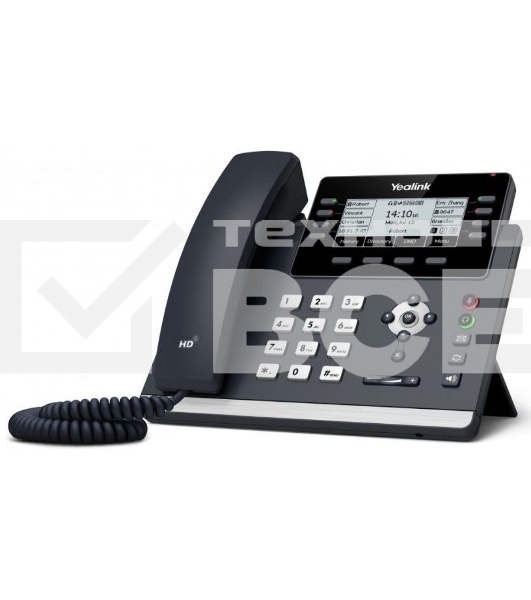 Ip-телфон YEALINK SIP-T43U, 12 аккаунтов, BLF, PoE, GigE, без БП, шт