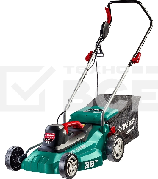Газонокосилка ЗУБР ГСЦ-38-1700 сетевая, 1700 Вт, ш/с 380 мм, 9.9 кг