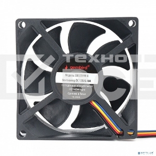 Вентилятор для корпуса Gembird D8025HM-4 черный, 80 мм, 3000 об/мин, 32.35 дБ, 4 pin