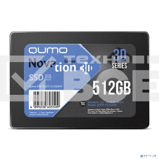 Накопитель SSD QUMO Novation 3D, 512Gb, SATA III, 2.5