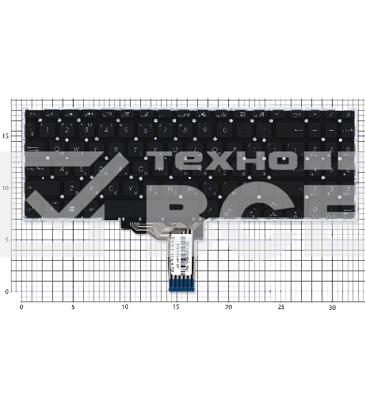 Клавиатура для ноутбука Asus X515 / M515 черная