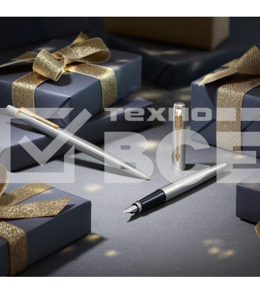 Ручка перьевая Parker Jotter Core F61 (2031012) Stainless Steel CT M сталь нержавеющая блистер