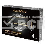 Накопитель SSD ADATA LEGEND 960 MAX, 4Tb, M.2 2280, PCIe 4.0 x4, NVMe, R/W 7400/6800, с радиатором, фото2
