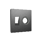 Лицевая панель ALFA (Антрацит серый) для компьютерной/телефонной + TV розетки RJ-45/RJ-11 QUANT AP6625, фото 1