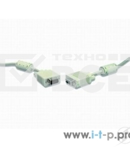 Кабель Gembird/Cablexpert CC-PPVGA-15m, Кабель VGA Premium ,15M/15M,15м, тройн. экран,феррит. кольца,пакет